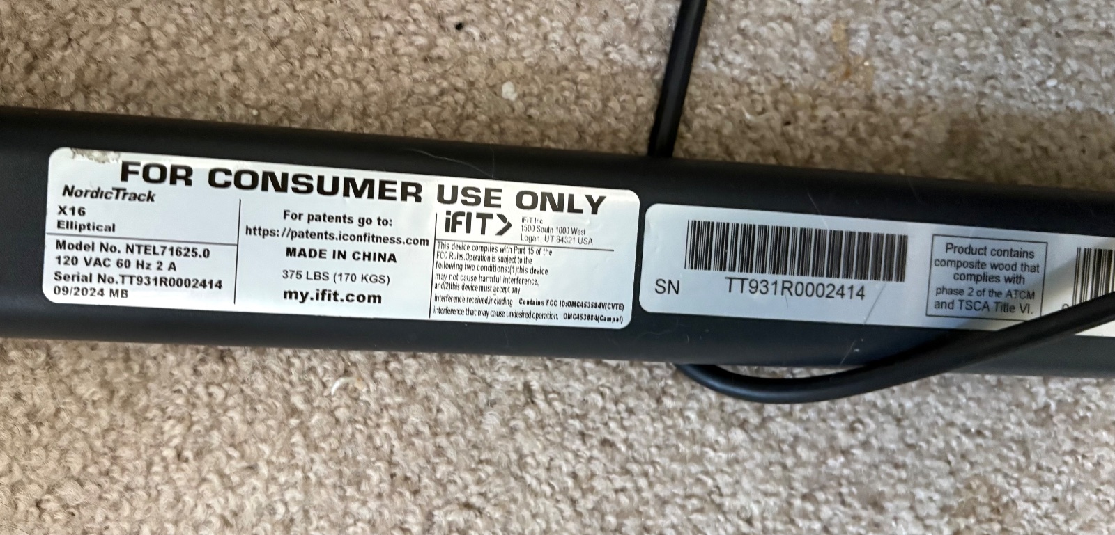 Nordictrack X16 Elliptical - Like New - Grafton, VA, photo 6 of 6