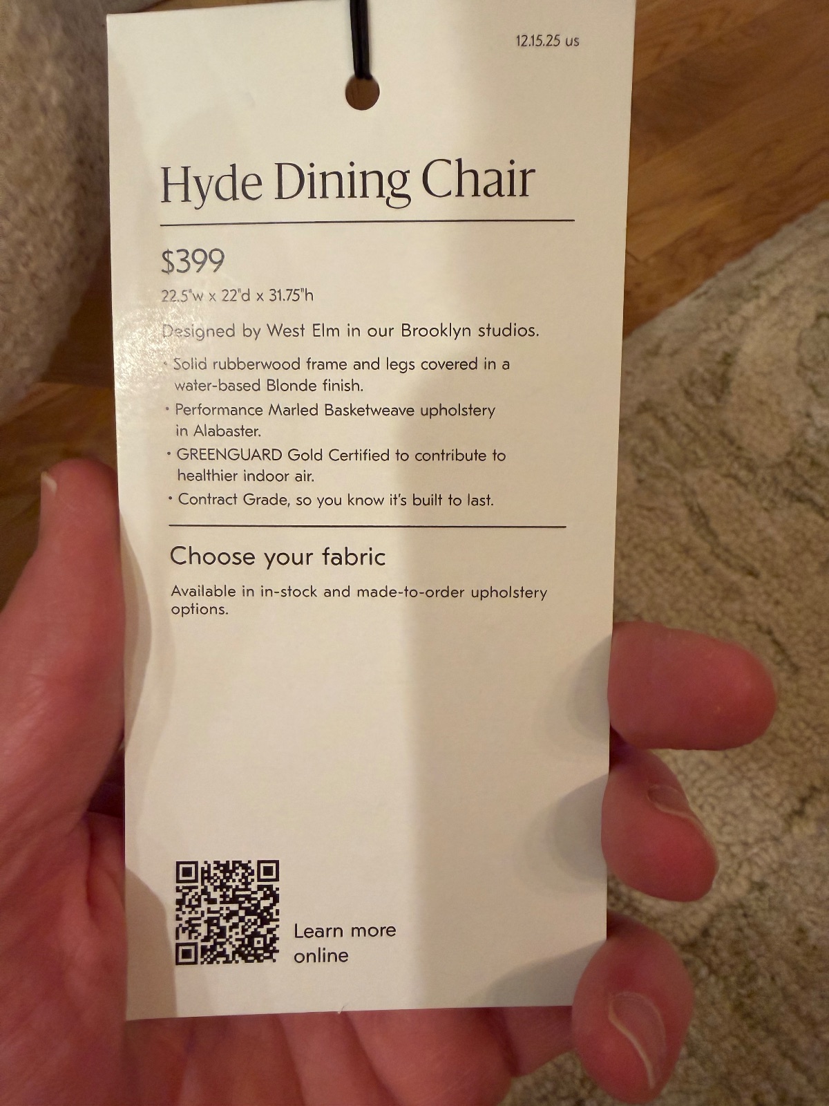 Crate & Barrel Hyde Dining Chairs - New - Denver, CO, photo 4 of 6