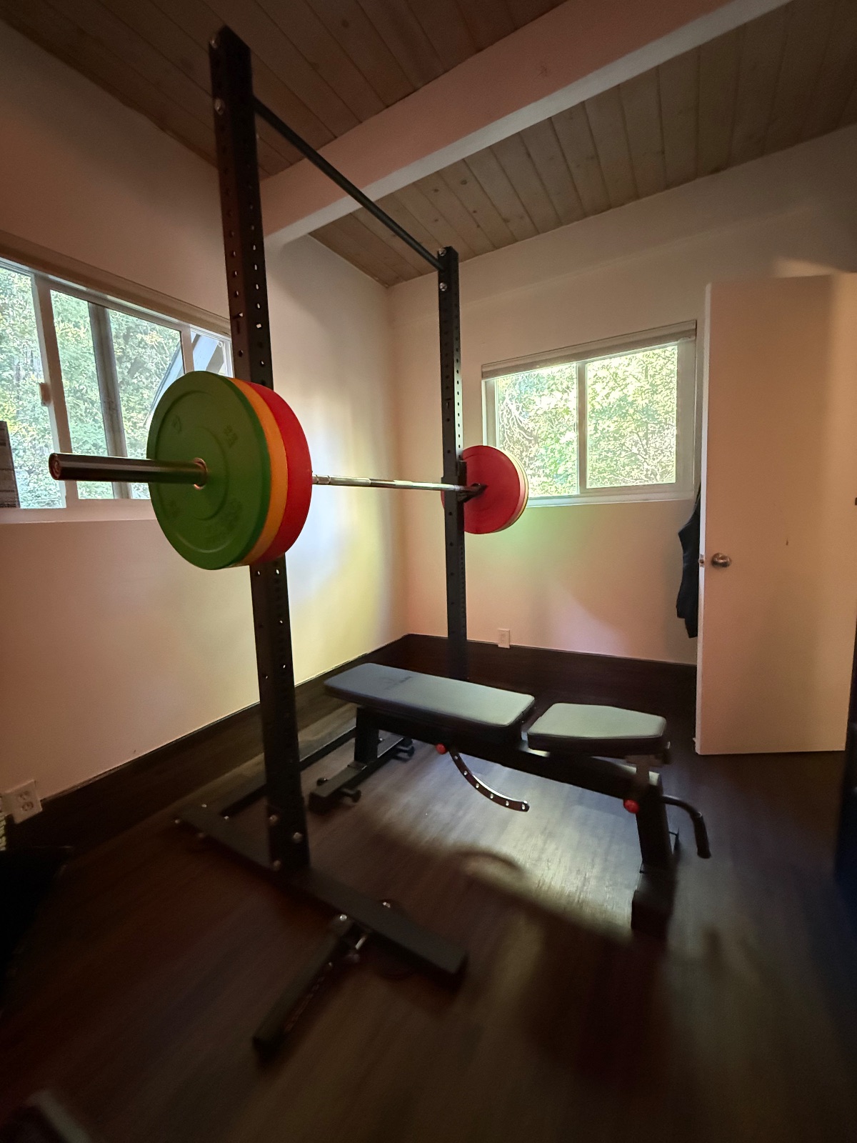 Titan Squat Rack, With Barbell and Plates - Like New – Forest Falls, CA, photo 2 of 12
