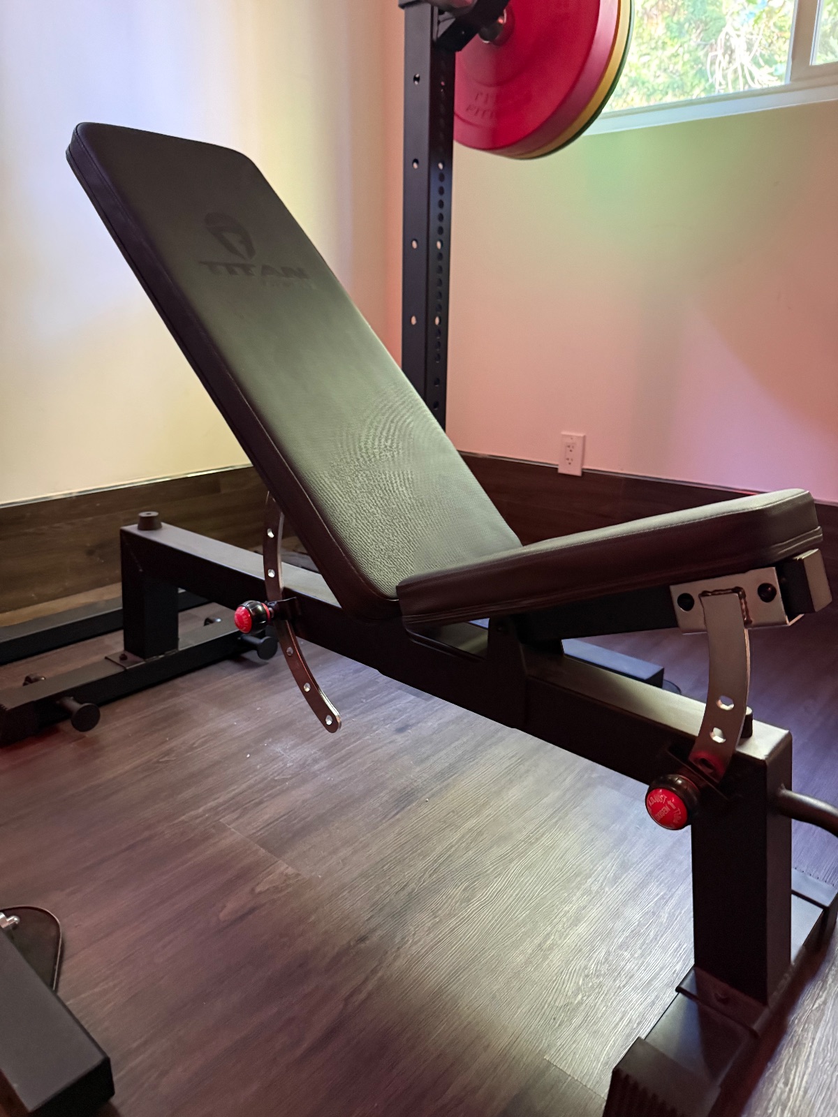Titan Squat Rack, With Barbell and Plates - Like New – Forest Falls, CA, photo 6 of 12
