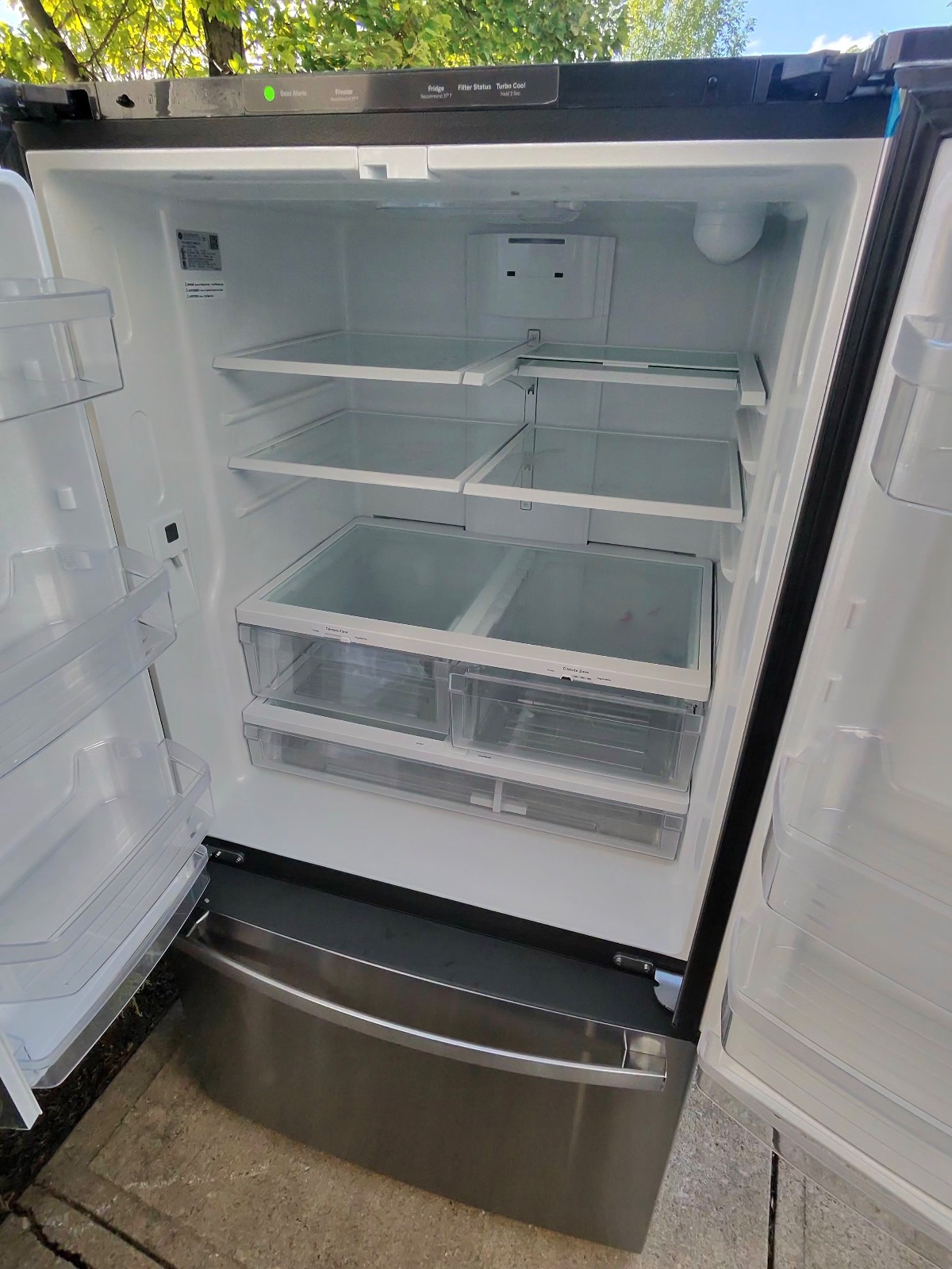 GE French Door Refrigerator, Stainless Steel, 27 Cu Ft - Like New – Grove City, OH, photo 2 of 3