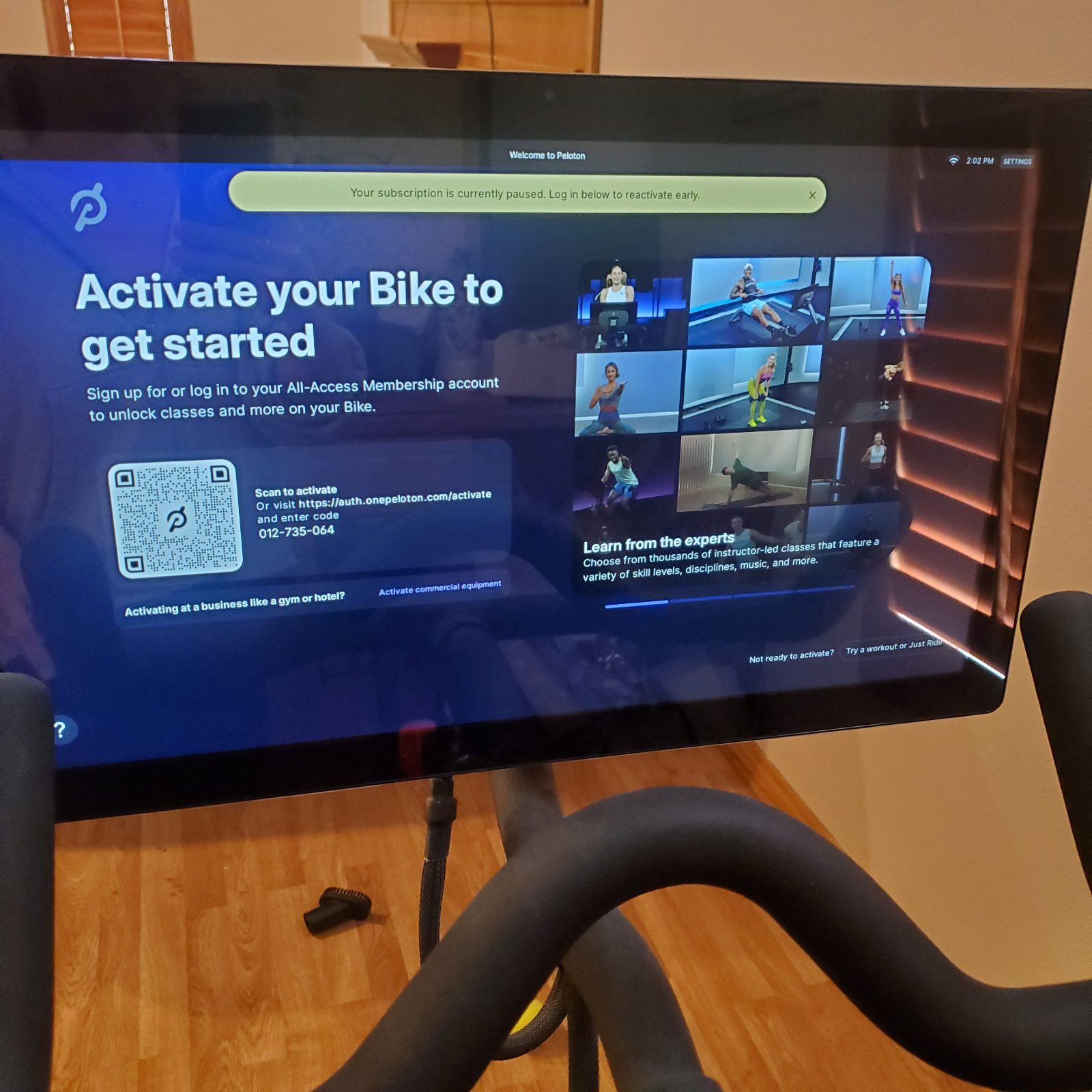 Peleton Bike, Mat - Excellent - Las Vegas, NV, photo 2 of 6