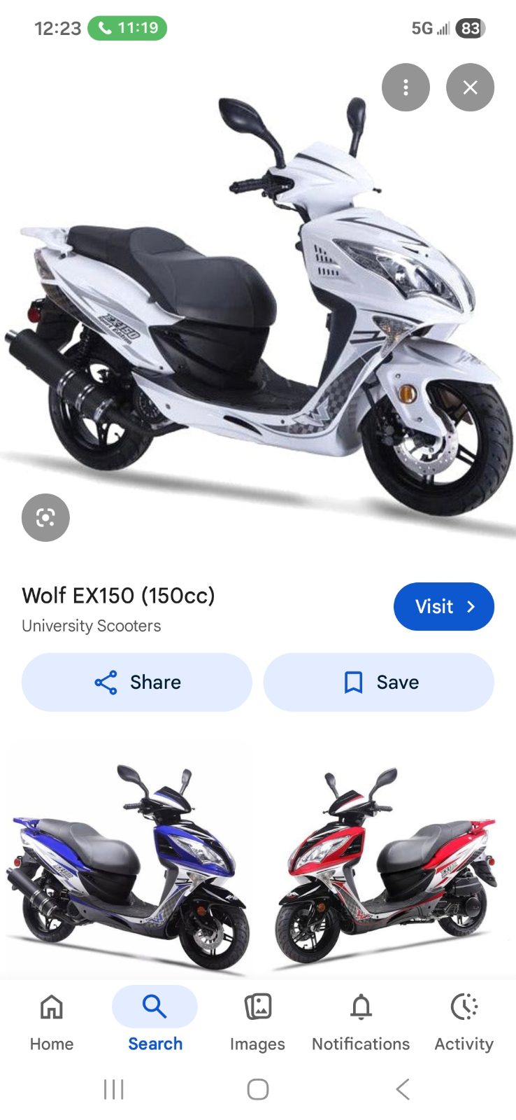 Wolf EX150 Gas Scooter, 150cc - Like New – Brooklyn, NY, photo 2 of 2