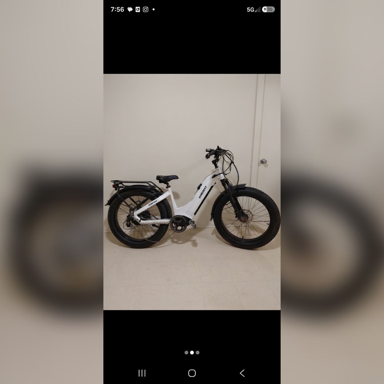 Himiway Zebra Ebike, White Fat Tire Electric Bike - Like New - Monroe, LA