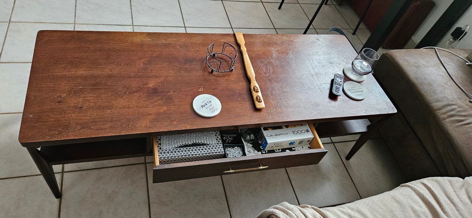 Vintage Solid Wood Coffee Table - Good - Miami Beach, FL, photo 2 of 4