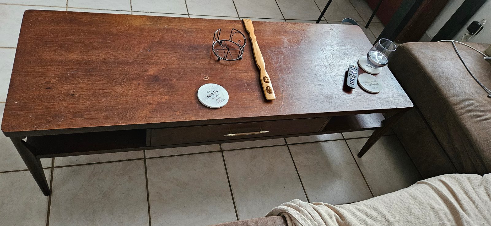 Vintage Solid Wood Coffee Table - Good - Miami Beach, FL, photo 3 of 4