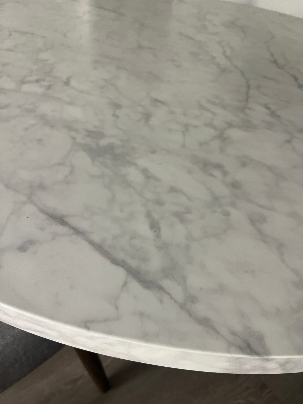 Faux Marble Dining Table Mid Century Modern Chairs - New - Pasadena, CA, photo 5 of 5
