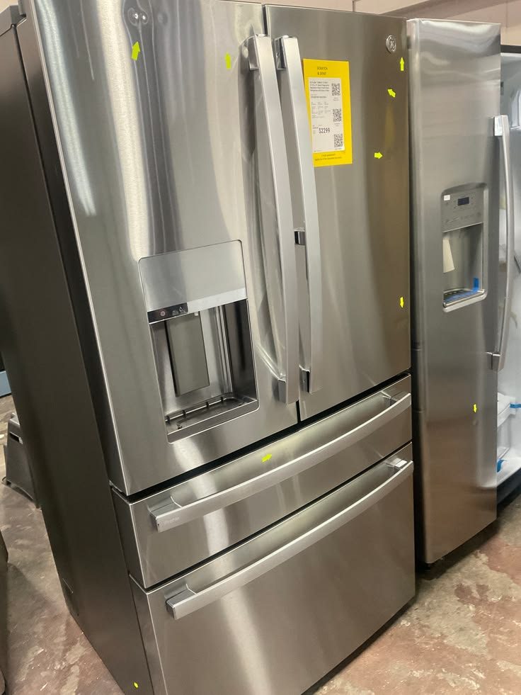 Stainless Steel French Door Refrigerator, Ice Maker, Counter Depth - New, photo 3 of 5