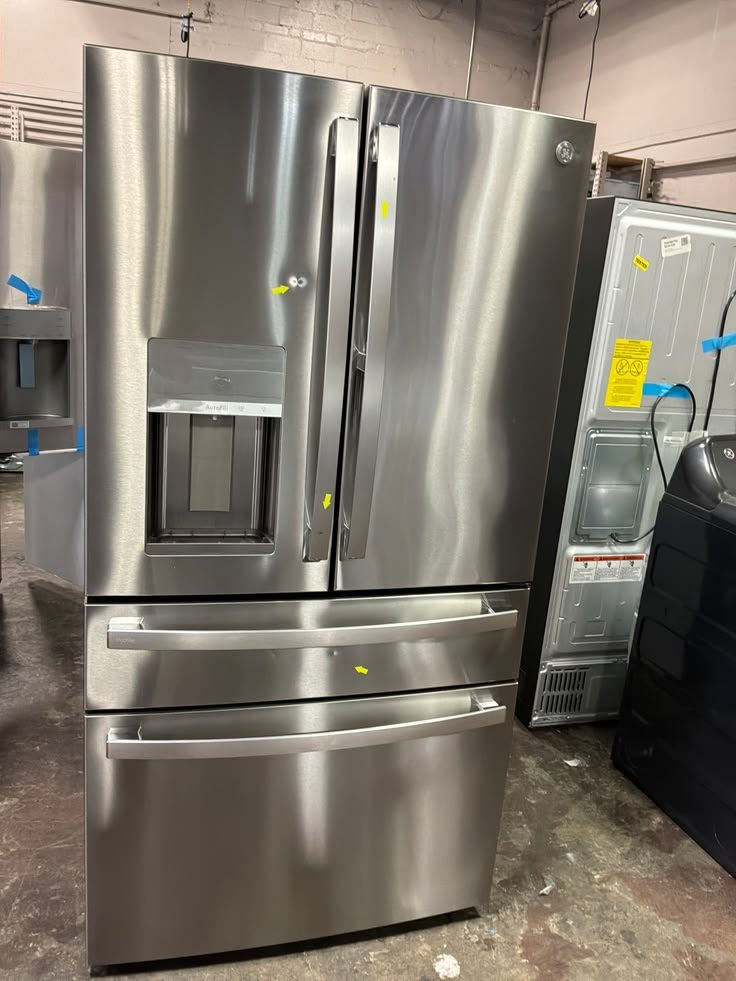 Stainless Steel French Door Refrigerator, Ice Maker, Counter Depth - New, photo 4 of 5