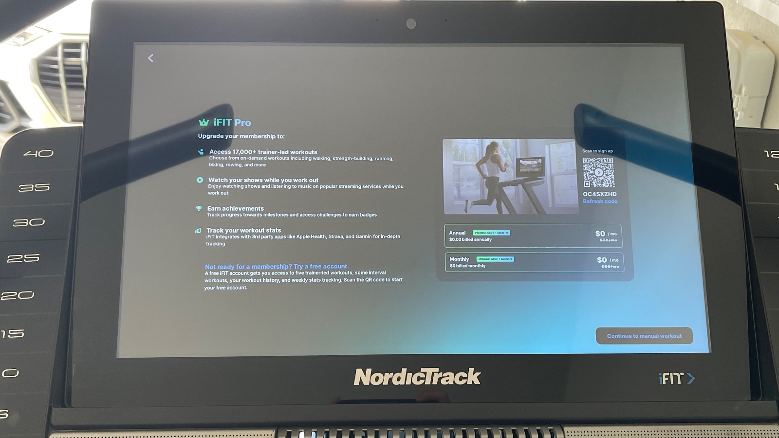 NordicTrack Commercial X22i, Incline Treadmill - Good - 2019 - Argyle, TX, photo 4 of 5