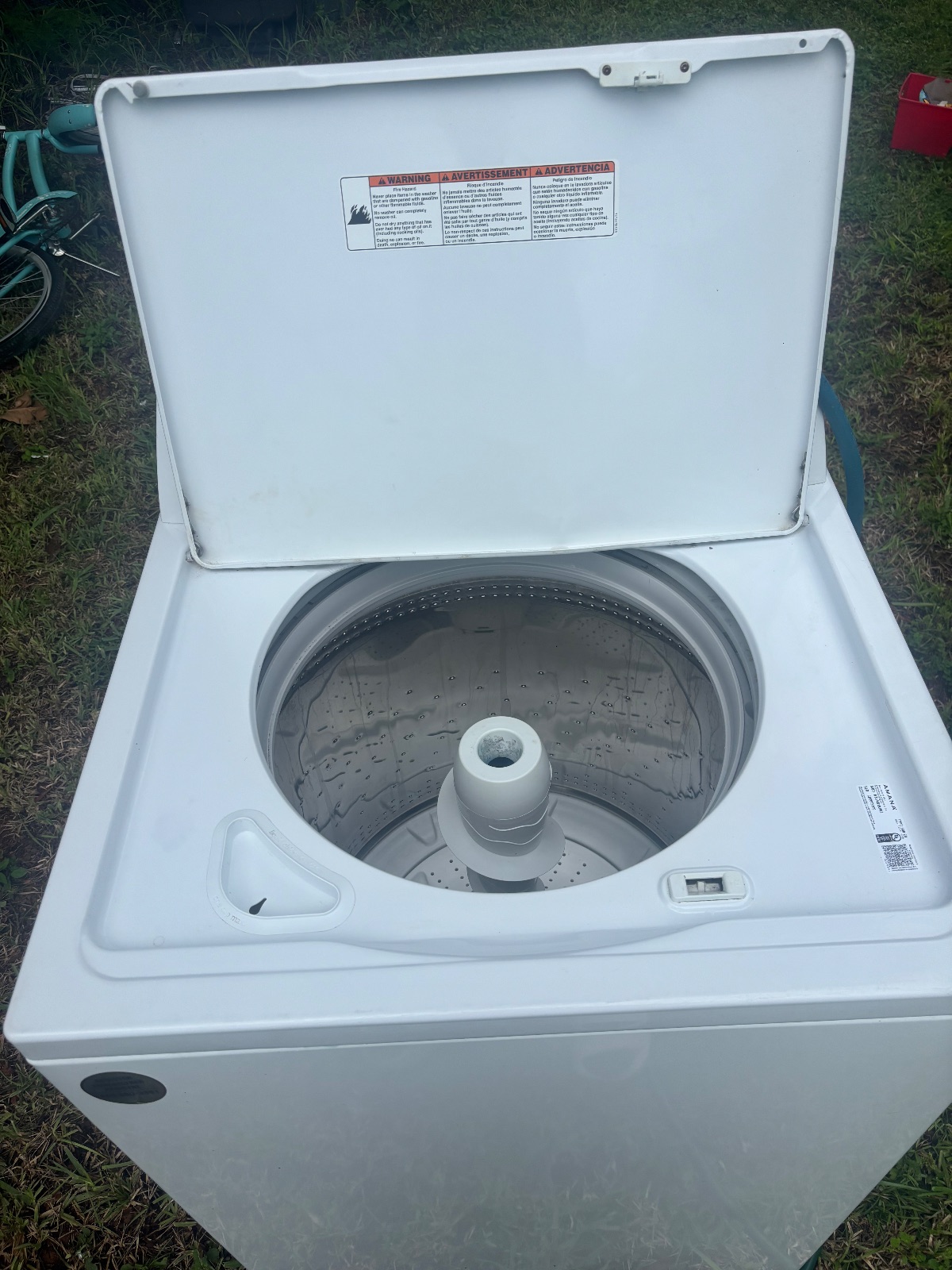 Amana Top Load Washer White - Like New - Miami, FL, photo 2 of 5