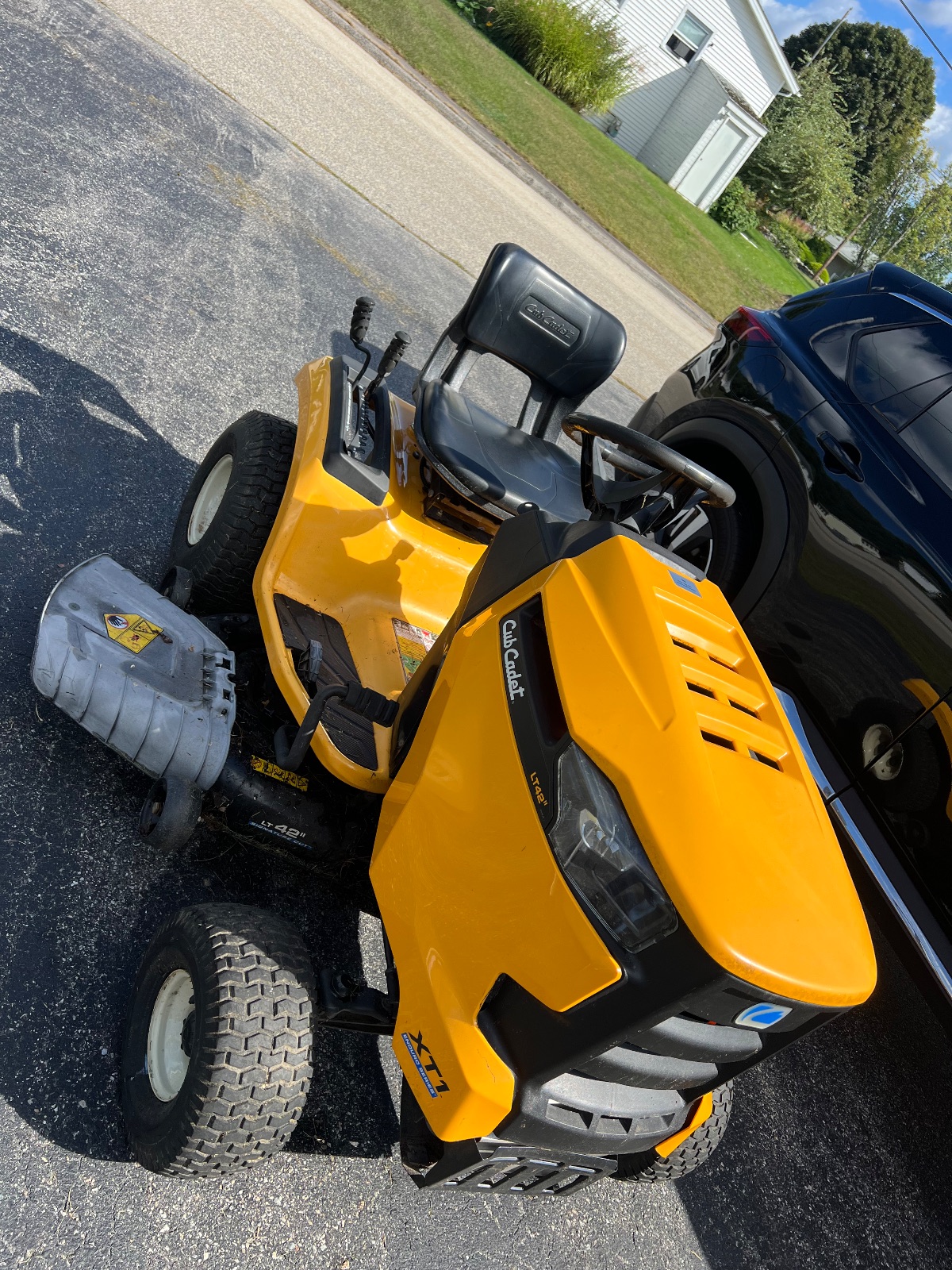 Cub Cadet XT1 LT42 Riding Mower, Bagger and Trailer - Good - 2018 - Auburn, MA, photo 7 of 8