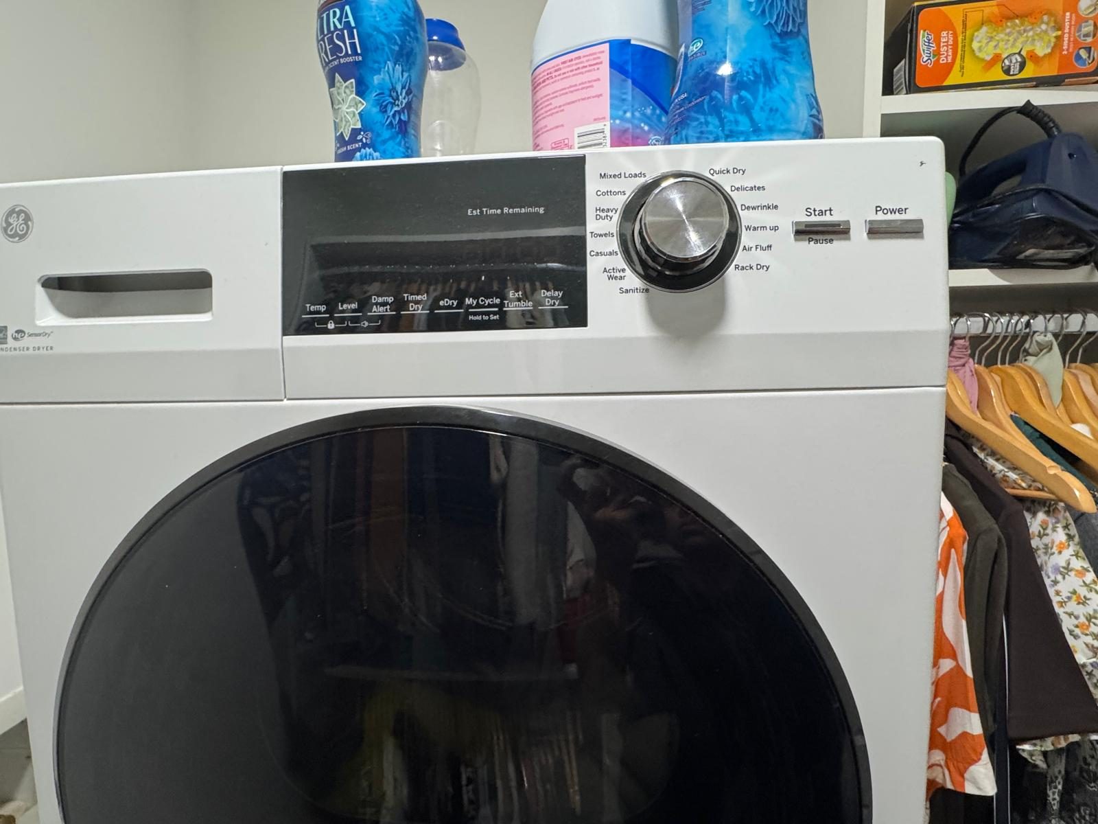 GE 24 ENERGY STAR Front Load Washer Dryer Set White - Like New – Airmont, NY, photo 2 of 12