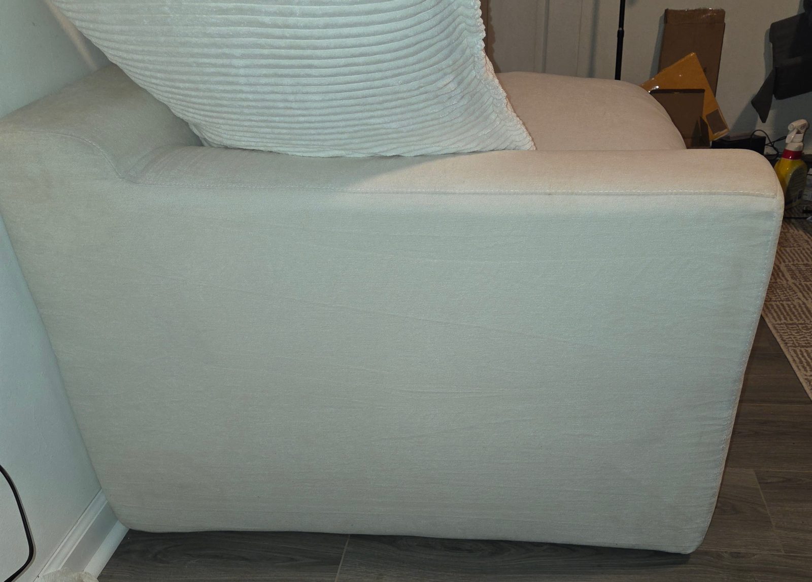 Cloud White Upholstered Armchair - Like New - Boiling Springs, SC, photo 2 of 5