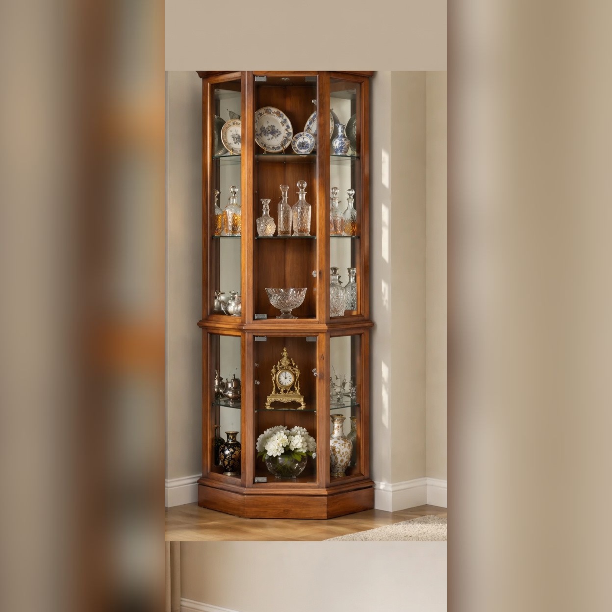 Wooden Corner China Cabinet - Good - Naples, FL