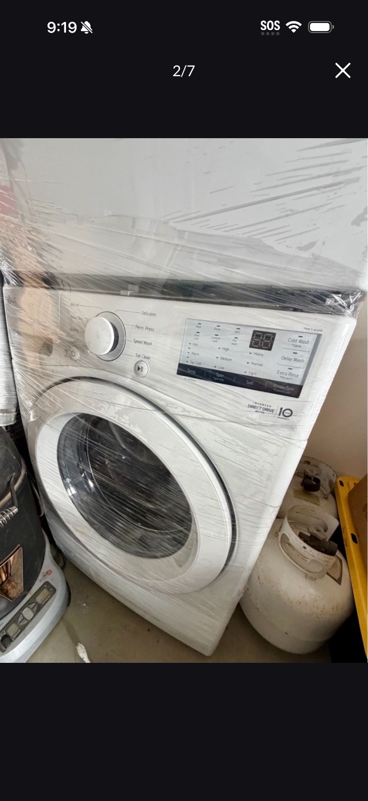 LG WM3400CW Washer Dryer Set, Stacked Front Load - Like New - 2024 – Chino, CA, photo 2 of 7