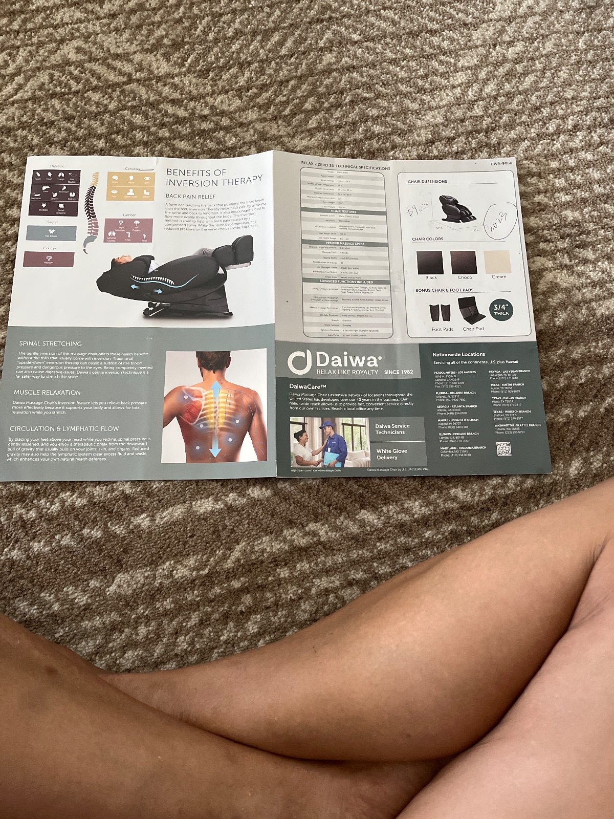 Daiwa Massage Chair DWA-9060 - Like New - Covina, CA, photo 6 of 6