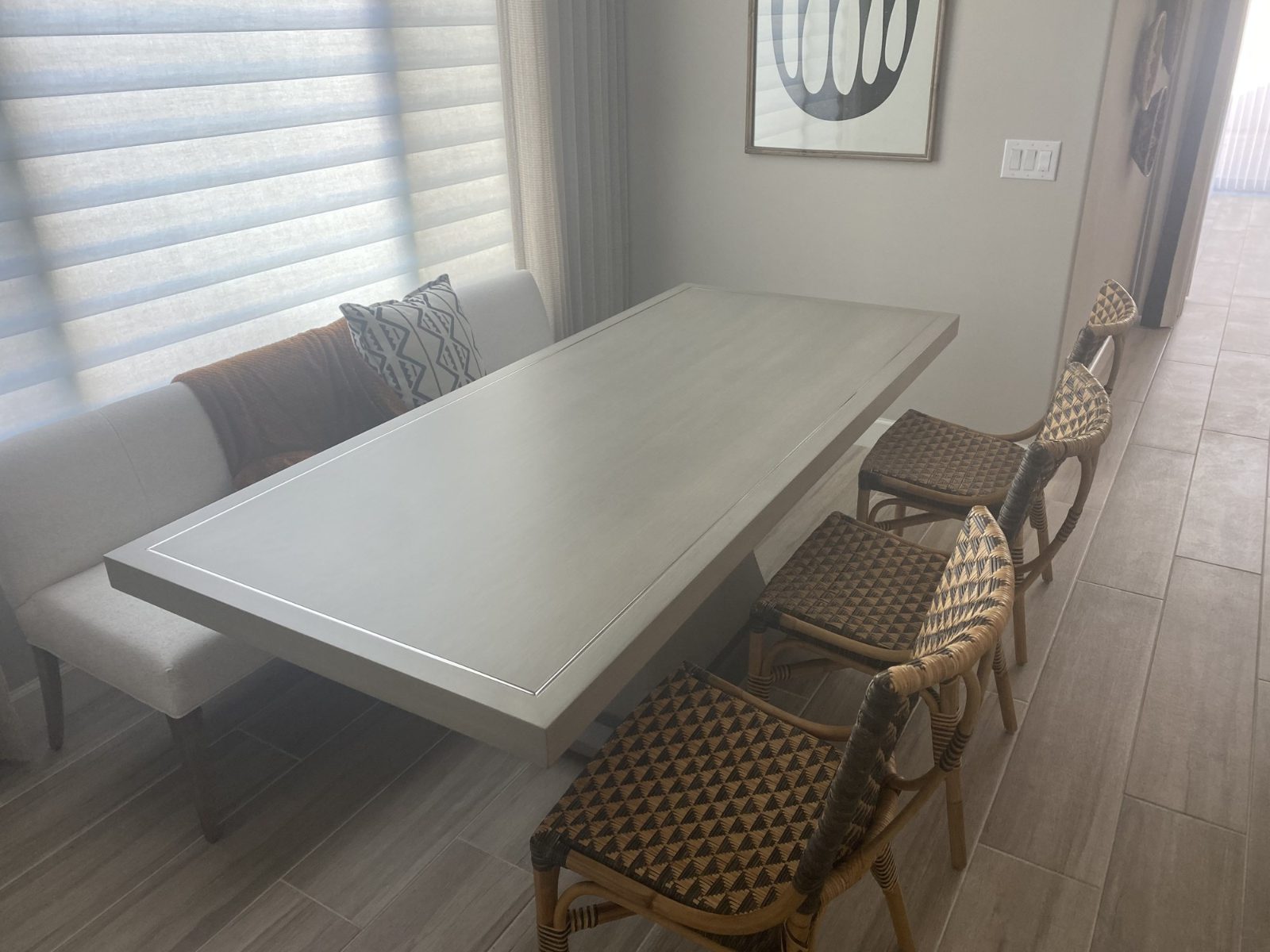 Custom Made Dining Table with Chairs and Bench - Like New - Gilbert, AZ, photo 2 of 4