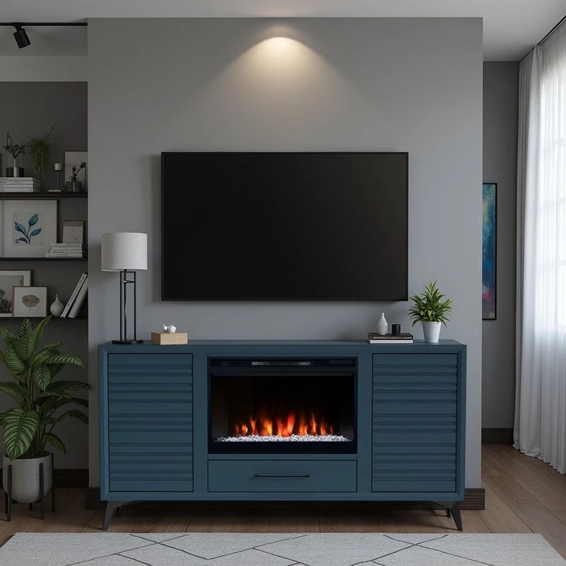 Realcozy Malibu 64” Fireplace TV Stand - New - Aloma, FL, photo 3 of 6