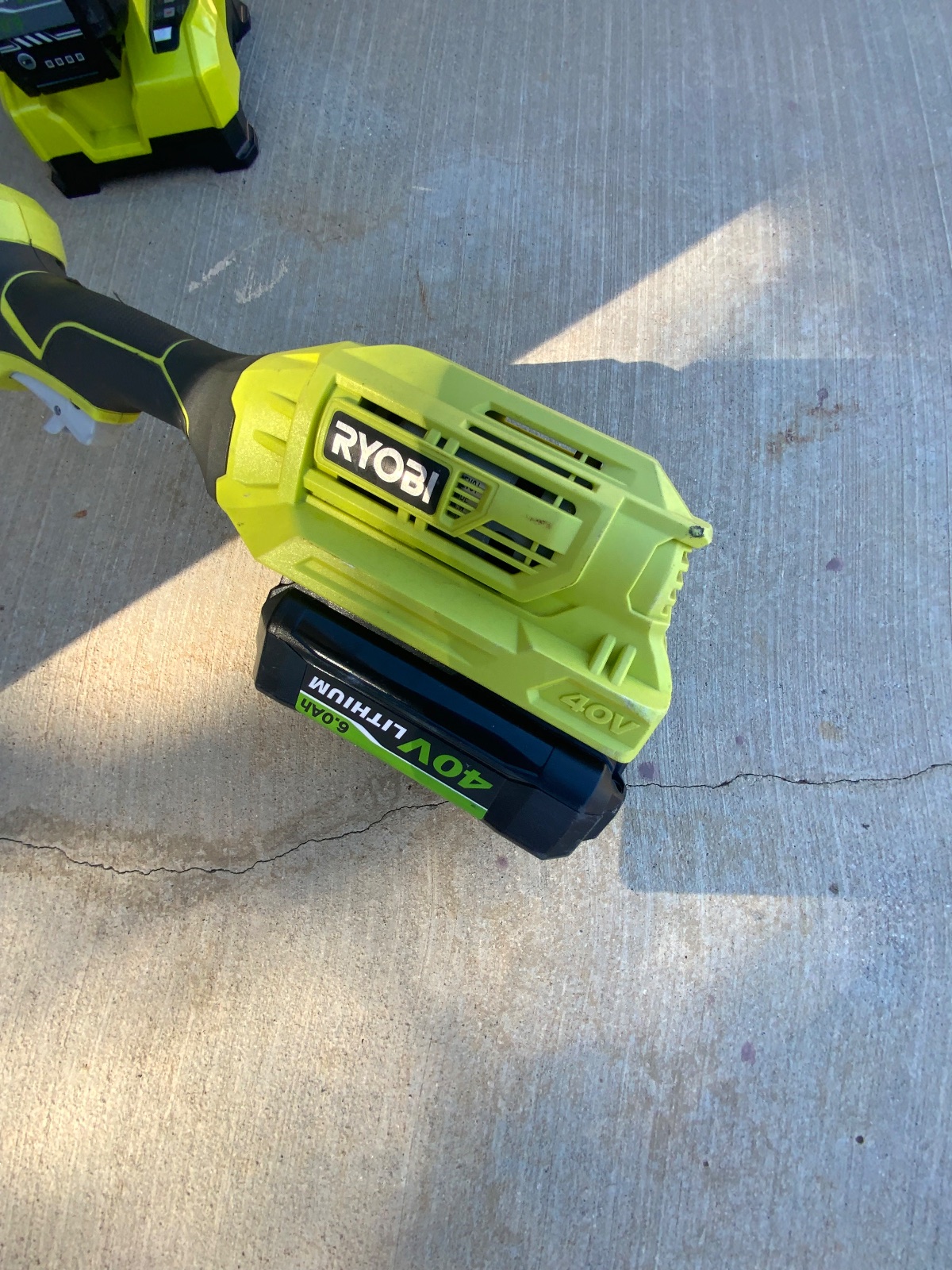 Ryobi 40V HP Brushless 21 Self-Propelled Mower with Trimmer and Batteries - Good - 8298 Daisy Ln, Riverside, CA, photo 6 of 10