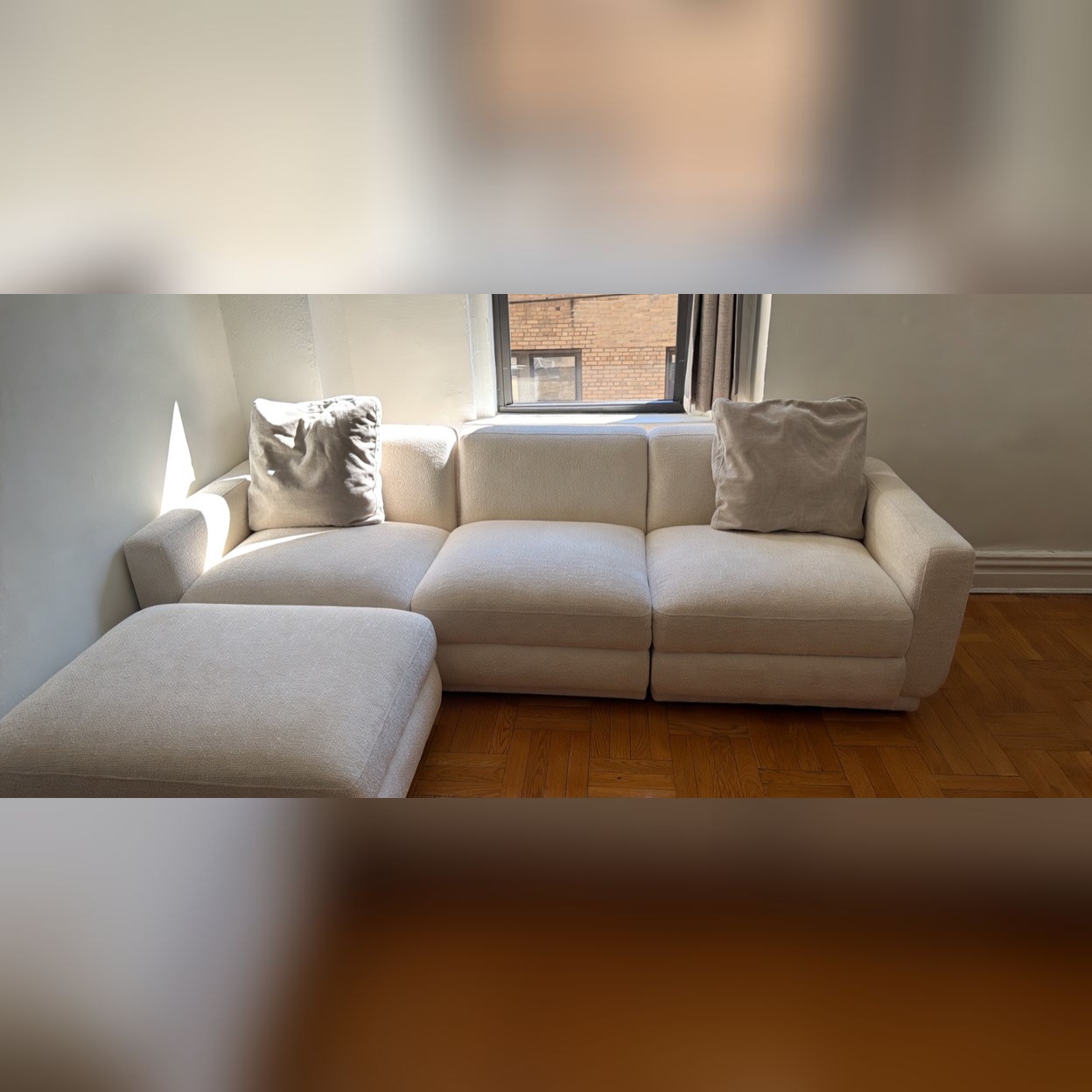 Perry Cream Performance Chenille Modular Sectional - New - New York, NY