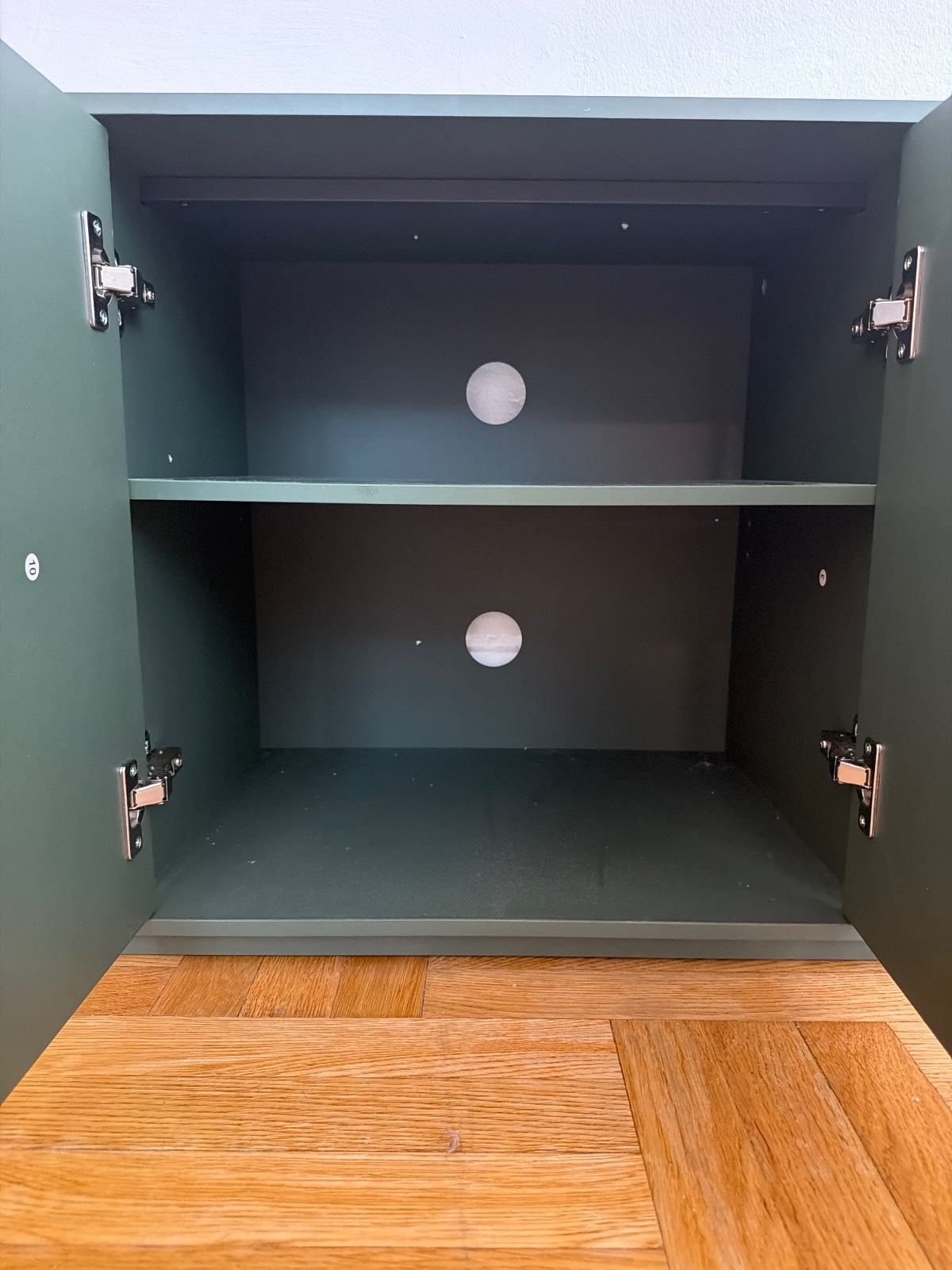 Green Sideboard Cabinet, 63" Wide Six-Door Storage - Like New – New York, NY, photo 3 of 4