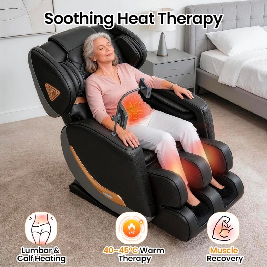 Jiatilunvo Massage Chair, Black Leather with Remote - Like New - 2026 - Dallas, TX, photo 4 of 9
