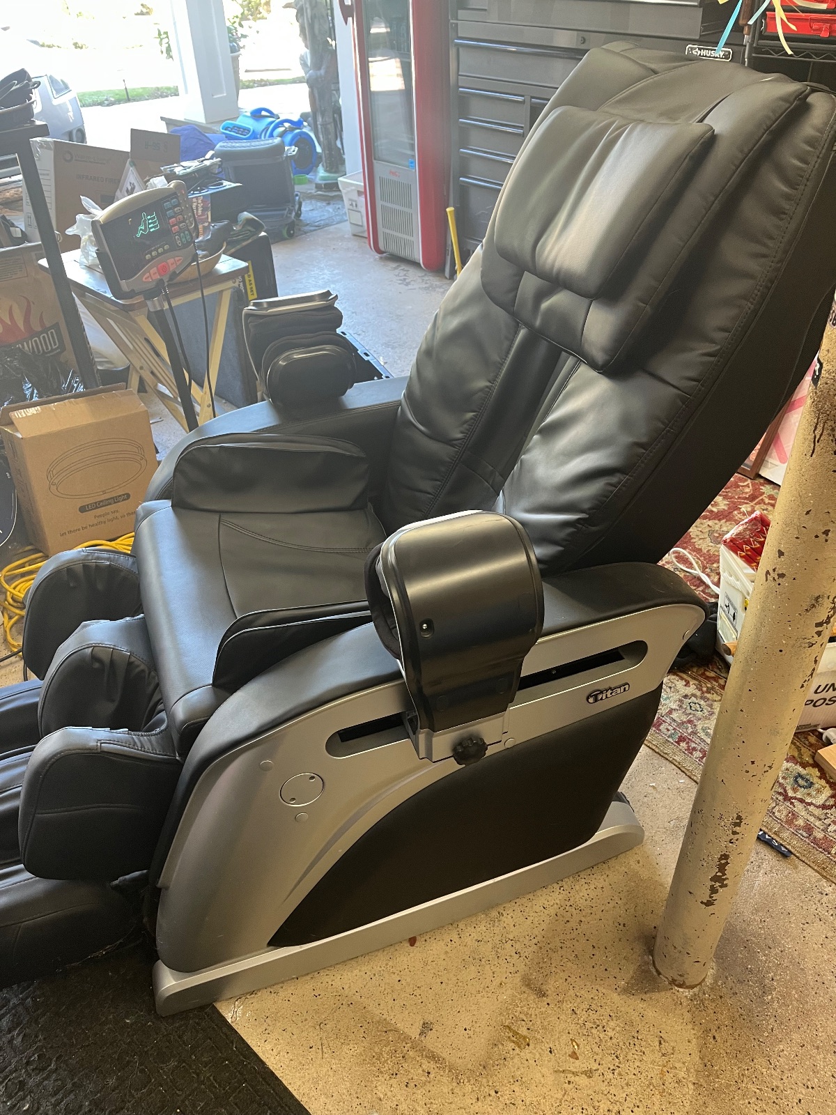 Titan Massage Chair, Black Leather - Like New - 2021 – Kings Park, NY, photo 2 of 4