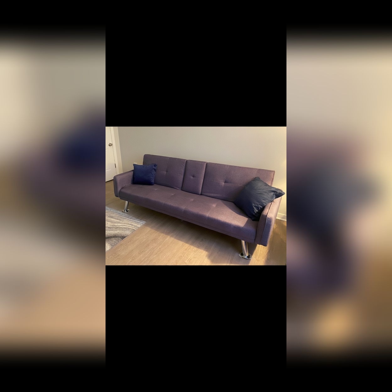 Grey Fabric Futon Sofa /bed - Like New - Peabody, MA