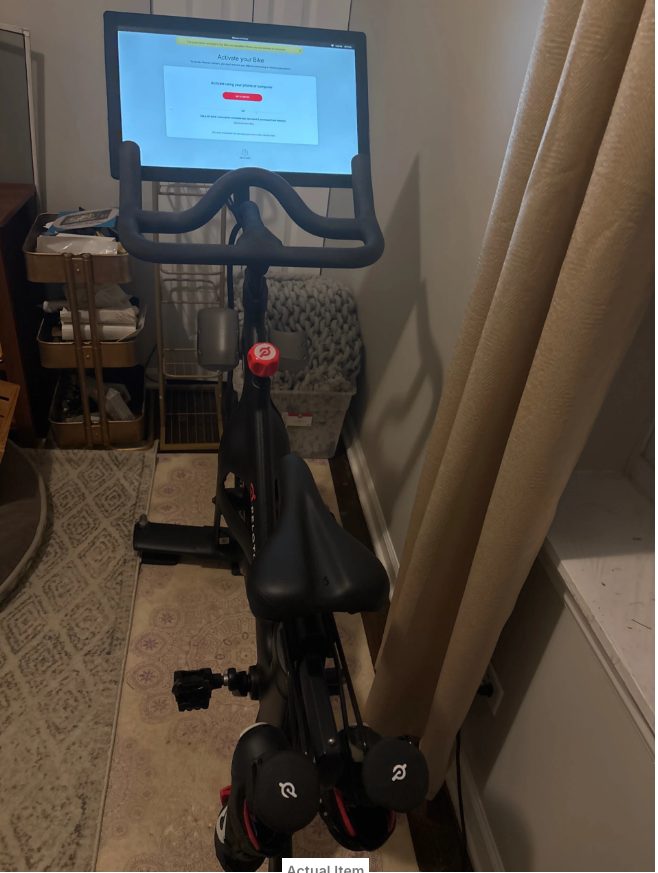 Peloton Bike, Includes Shoes and Weights - Good - 2020 – Chicago, IL, photo 2 of 6