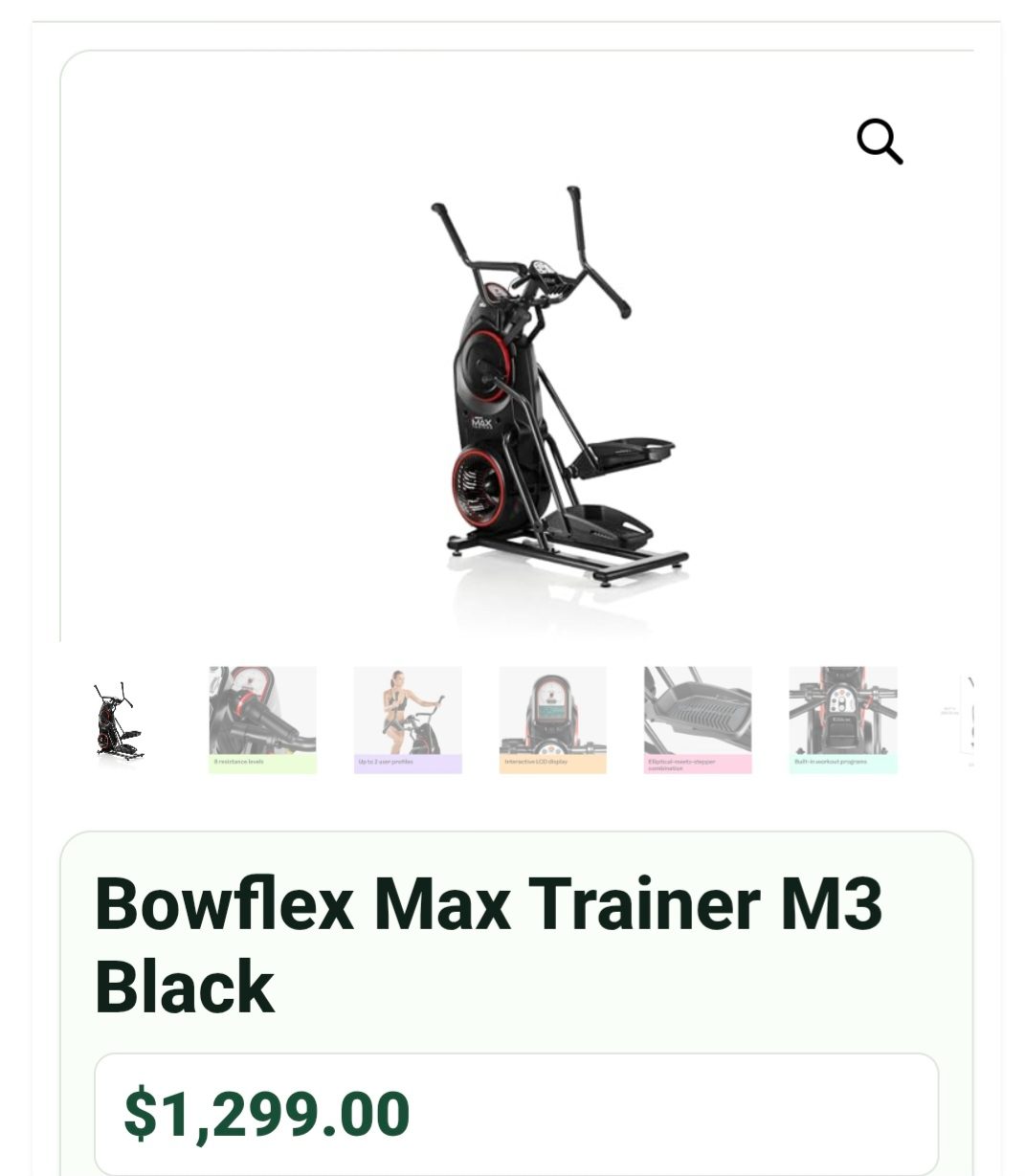 BowFlex Max Total Elliptical, HD Touchscreen - Like New - 2024 - Aspen Hill, MD, photo 2 of 3
