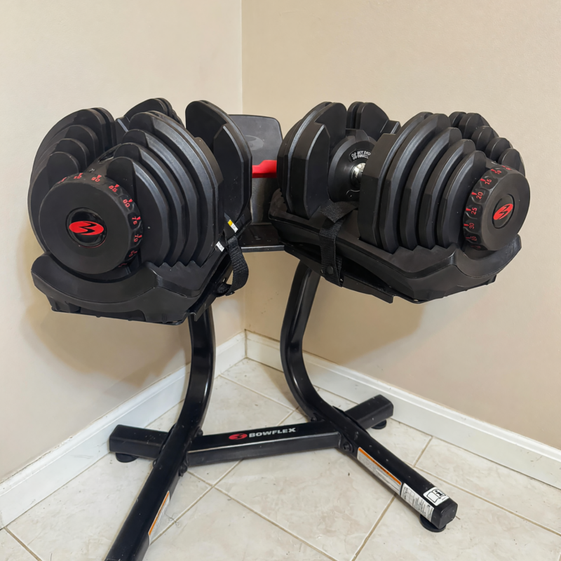 Bowflex SelectTech 1090 Dumbbells – Like New, 90 lbs, Pair with Stand - Germantown, MD